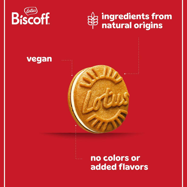 Lotus Biscoff Sandwich Cookies, Vanilla, 22 Cookies per pack, 7.76 Ounce Vanilla 11 Count (Pack of 2)