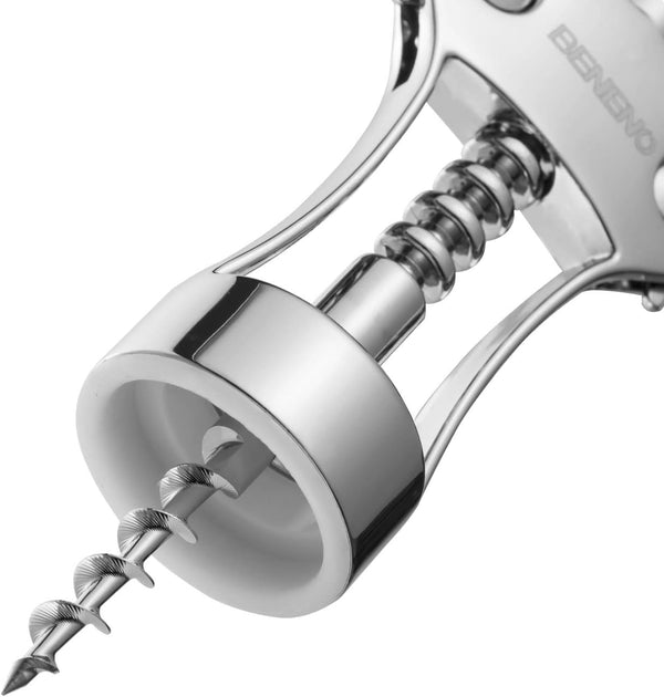 Beneno Wine Opener, Zinc Alloy Premium Wing Corkscrew with Multifunctional Bottles Opener, Sharp Wine Corkscrew with Ergonomic Non-Slip Wing