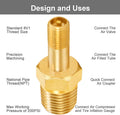 GODESON 1/4" NPT Tank Valve, Anti-Corrosion Brass Schrader Valve with 1/4" Male NPT,Using with Air Compressor Tanks(Pack of 4) 1/4"NPT
