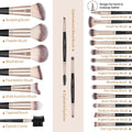 MAGEFY Makeup Brushes, 22 Pcs Professional Premium Synthetic Makeup Brush Set with Case, Foundation Eyeshadow Brush Travel Make up Brushes Set