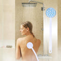 Joyzan Back Lotion Applicator, Long Handled Shower Massager Roll Brush Wand | Self Reach Tanner Bath Dispenser Curved Rotating Head Sunscreen Skin