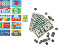 Melissa & Doug Pretend-to-Spend Toy Wallet With Play Money and Cards (45 pcs), Blue - FSC Certified