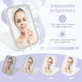 Travel Makeup Mirror, Portable Mirror with 3 Adjustable Light Settings, USB-Rechargeable Vanity Mirror with Lights，Gift for Women and Girls White