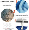 4Pcs Christmas Shower Curtain Sets Kids Bathroom Halloween Decor with 12 Curtain Hooks for Bathroom, Waterproof 71 x 71 inch (D3)