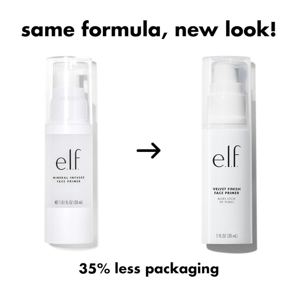E.L.F. Mineral Infused Face Primer, Primer for a Smooth Foundation Base, Fills in Fine Lines & Refines Complexion, Vegan & Cruelty-Free, Large