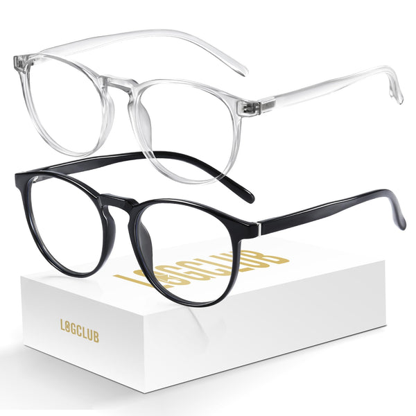 Blue Light Glasses For Woman/Men Blue Light Blocking Glasses, Retro Round Anti Eyestrain Computer Glasses L31blacktou clear
