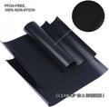 Renook Grill Mat Set of 6-100% Non-Stick Reusable Mats for Gas, Charcoal or Electric Grills - Easy to Clean - 15.75 X 13-Inch, Black