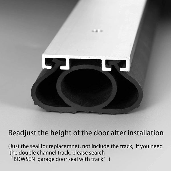 BOWSEN Garage Door Bottom Seals Weatherproof Weather Stripping Threshold Buffering Sealing High Performance EPDM Rubber Resistance Gasket Black