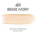 L'Oreal Paris Makeup Infallible up to 32 Hour Fresh Wear Lightweight Foundation, 411 Beige Ivory, 1 Fl Oz, Packaging May Vary