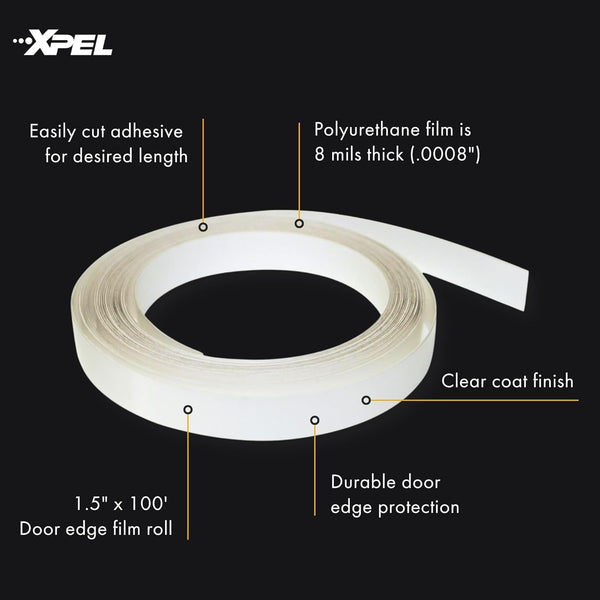 XPEL Door Edge Guard Protection Film Roll, 3/8" x 12' - Car or Truck Doors, Protective Barrier Against Minor Scratches, Paint Chips, Door Edge
