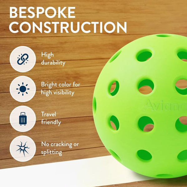 Outdoor Pickleball Balls USAPA Approved for Tournament Play 6 12 48 Packs Durable 40-Hole Design Ideal for All Skill Levels Pickleball Accessories