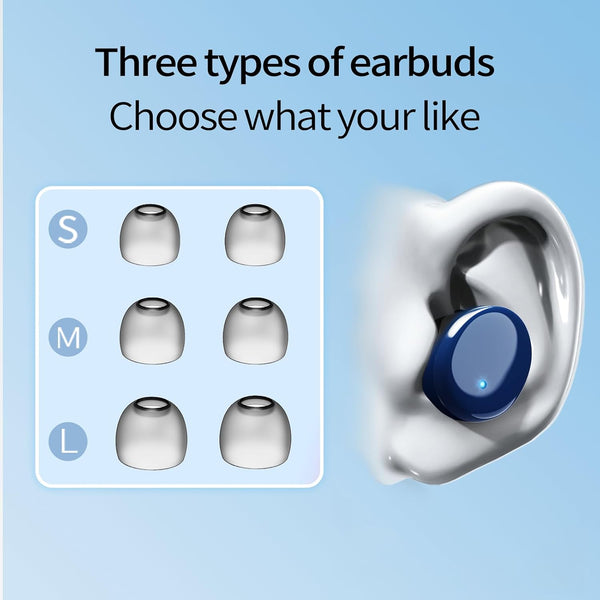 Redpepper Wireless Earbuds in-Ear Headphones Bluetooth 5.3 with Built-in Mics Deep Bass Clear Call Ultralight Headsets Up to 60H Play Time for
