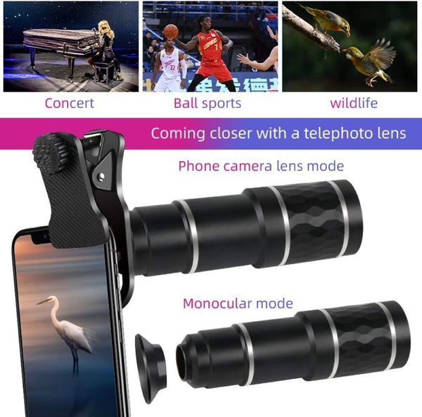 Phone Camera Lens Kit for iPhone, Android, 20X Telephoto Zoom Lens, Phone Wide Angle & Macro Lens, Fisheye, CPL Lenses Compatible with iPhone 12