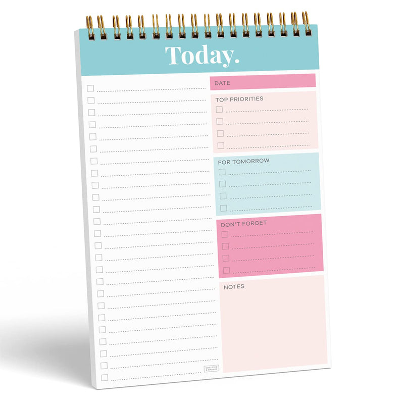 Sweetzer&Orange Daily & Weekly To Do List Notepad, 52 pages, Teal