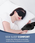 MZOO Luxury Sleep Eye Mask for Side Sleeper Men Women, Zero Eye Pressure 3D Sleeping Mask, Light Blocking Patented Design Night Blindfold, Soft