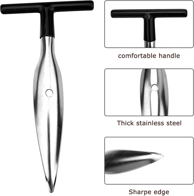 2 PCS Coconut Opener Tool Set Coconut Meat Remover Stainless Steel Coconut Opener Scraper Knife Coconut Punch Tool with 