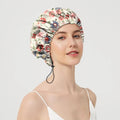 2 PCS Shower Cap Adjustable Reusable Double Waterproof Layer Elastic Hair Bath Cap Cute Aesthetic for Women Girls-Leaf I6-Leaf