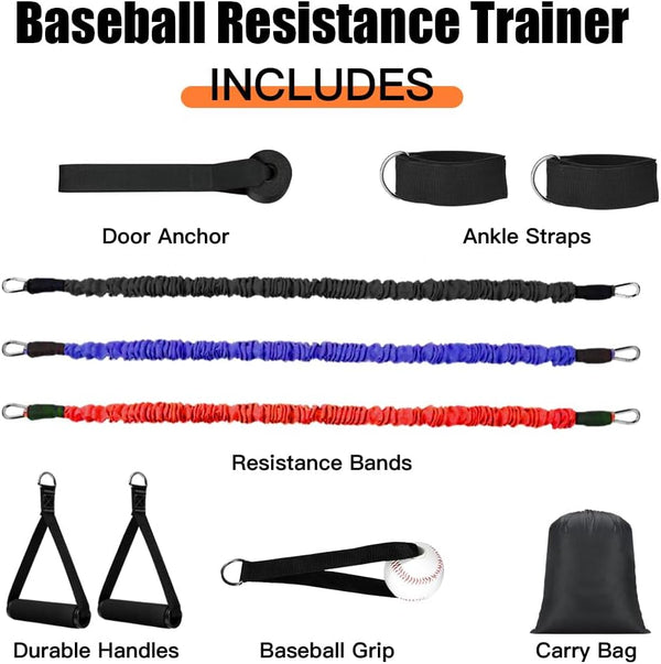 Davllin Baseball Resistance Trainer,Training Aid for Baseball Softball Pitchers,Interchangeable Grips to Build Arm Strength,Arm Bands for Baseball
