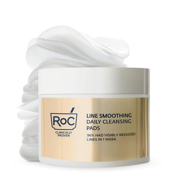 Roc Resurfacing Disks, Hypoallergenic Exfoliating Makeup Remover Pads for Wrinkl