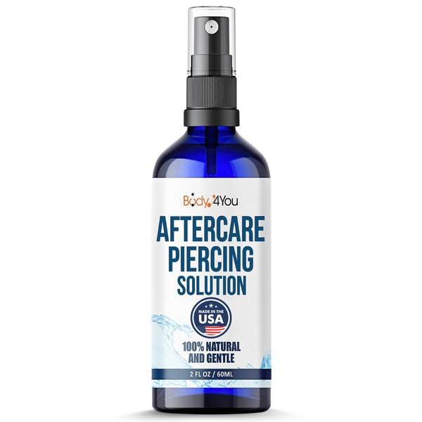 BodyJ4You Piercing Aftercare Spray - Saline Solution for Piercings Wound Wash Sterile Saline - Keloid Bump Removal Ear Nose Septum Belly Button