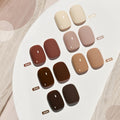 GAOY Nude Brown Fall Gel Nail Polish Set, 6 Colors White Beige Dark Tan Taupe Soak Off UV Light Cure Gel Polish Kit for Salon and Nail Art DIY at