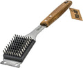 BBQ-Aid Grill Brush and Scraper for Barbecue – Grill Brush for Outdoor Grill with Extended, Large Wooden Handle and Replaceable Stainless Steel