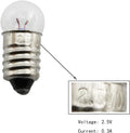 10-Pack E10 Mini Light Bulbs Screw Base Indicator Light Incandescent Bulb Old-Fashioned Flashlight Lamp for Physical Electrical Experiment 2.5V
