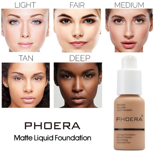 2 Pack PHOERA Foundation Liquid Concealer Makeup(103 Warm Peach) | Soft Matte Oil Control Long Lasting Waterproof Flawless 24HR,Full Coverage for