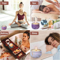 Bath Bombs Gift Set - 5 Large Fizzy Spa Bombs with 4 Scented Candles for Women - Moisturizing Bubble Bath with Essential Oils for Valentine's,