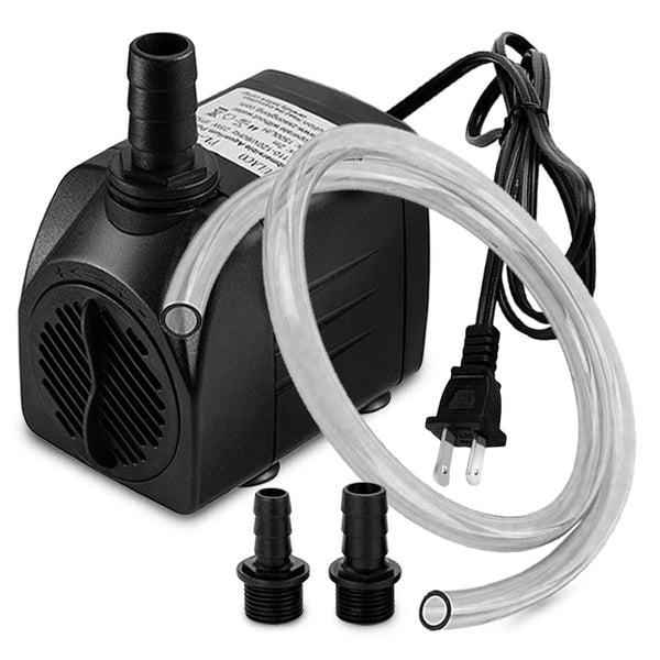 PULACO 400GPH Submersible Pump with 5 ft Tubing, (1500L/H 25W) durable fountain water pump for Pond Fountain, Aquariums Fish Tank, Statuary,