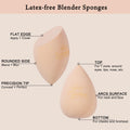 Real Perfection Makeup Sponge Set Blender Sponges, Latex-Free Beauty Makeup Sponges 7 Pcs with 1 Travel Container Case for Blending Foundation