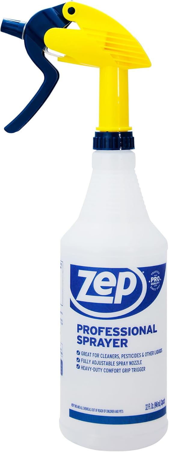 Zep Professional Sprayer Bottle - 32 Oz (Case of 9) - HDPRO9 - Versatile Adjustable Nozzle Spray Bottles with a Fine Mis