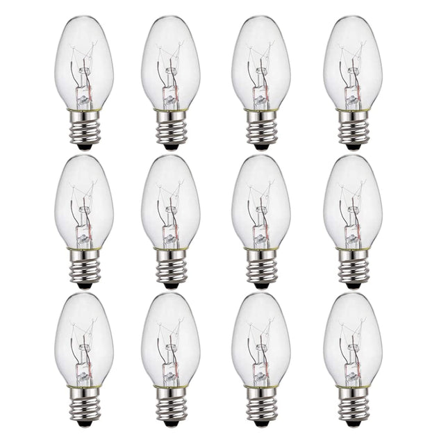 Wax Warmer Bulb - Salt Lamp Bulb - 15 Watt Light Bulbs for Scentsy Wax Warmer,C7/120V/E12 Long Lasting Nightlight Replac