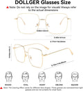 Dollger Blue Light Blocking Glasses Women anti Glare UV Filter Computer Gaming Glasses Retro Matal Square Eyeglasses Frame
