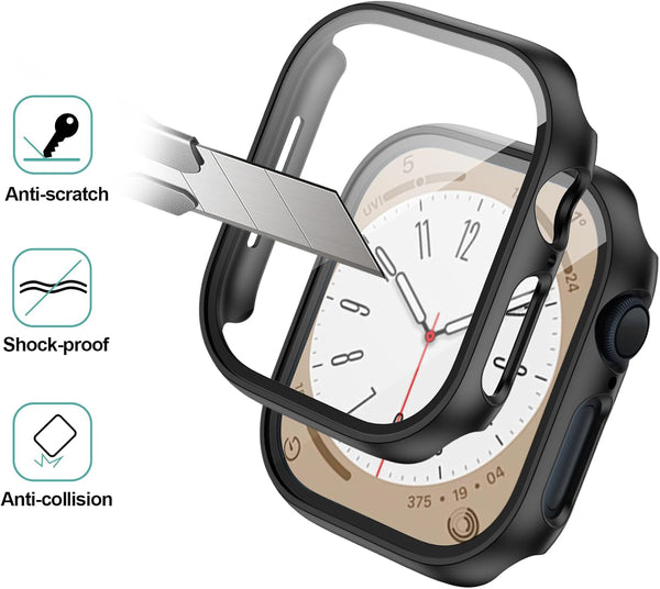 COMMUTER [16 Pack] for Apple Watch Series 10 42Mm Screen Protector, (2024 New) Hard PC Ultra-Thin Protective Face Cover Built-In Tempered Glass