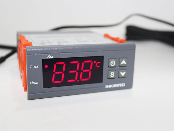 Inkbird Dual Stage DV 12V Digital Temperature Controller Fahrenheit Thermostat Heating and Cooling for Homebrewing Brew Fermenter Fridge Incubator