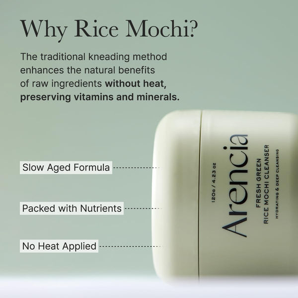 Korean Rice Mochi Face Cleanser - Face Mask, Foaming Cleanser, Gentle Scrub All in One - Deep Cleansing, Moisturizing, Pore Minimizing, Removing