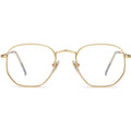 SOJOS Small Blue Light Blocking Glasses Hexagonal Eyeglasses Frame Anti Blue Ray Glasses One and Only SJ5036 0c1 Gold Frame Anti-Blue Light Lens