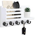 Key Holder for Wall Ã¢ÂÂ Decorative Wooden Mail Holder and Key Shelf with Mounting Hardware, Installation Guide Ã¢ÂÂ Paulownia Wood with 5