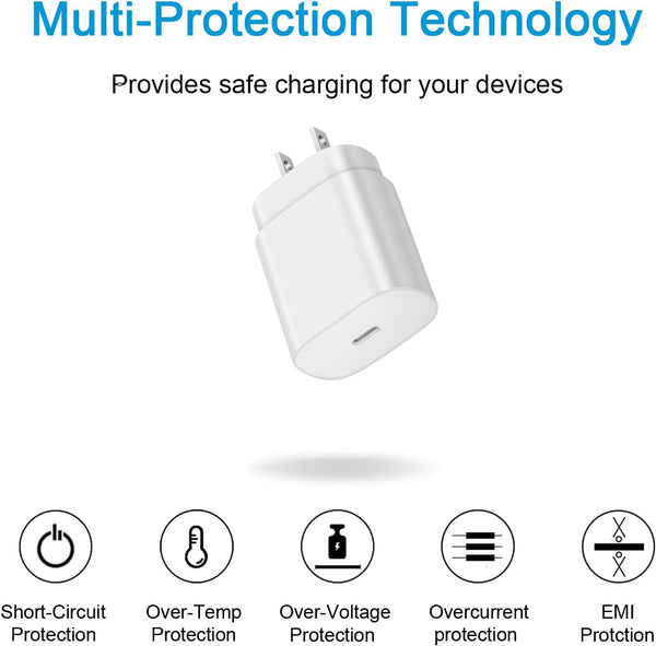 Type C Charger Fast Charging, Samsung 25W USB C Fast Wall Charger Block White
