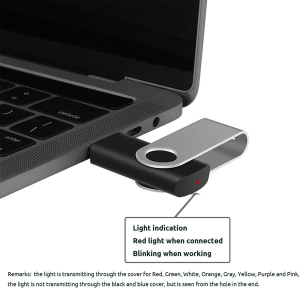 Professional 10-Pack of Enfain 16GB Multicolor USB 2.0 Flash Drive 10 Pack | Swivel Thumb Drives with 31 Labels | Gift-Ready Packaging for