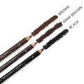 12 Pcs Dark Brown Eyebrow Pencil Eyeliner Makeup，Soft Textured，Easy to Color，Waterproof，Long Lasting Eyebrow Tint Pen for Fills in Sparse Areas