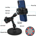 Gym Phone Mount Gym Magnetic Phone Holder with Magnet Base Attach to Metal Surface, Magnetic Phone Holder for Gym Boat Forklift Tractor