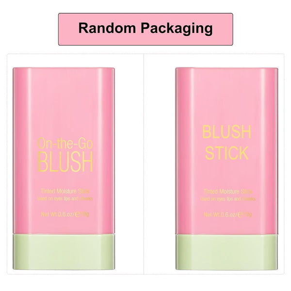 Multi-Use Makeup Blush Stick,Beauty Solid Moisturizer Stick,Waterproof Natural Nude Makeup,Tinted Solid Moisturizer Stick for Eyes Lips