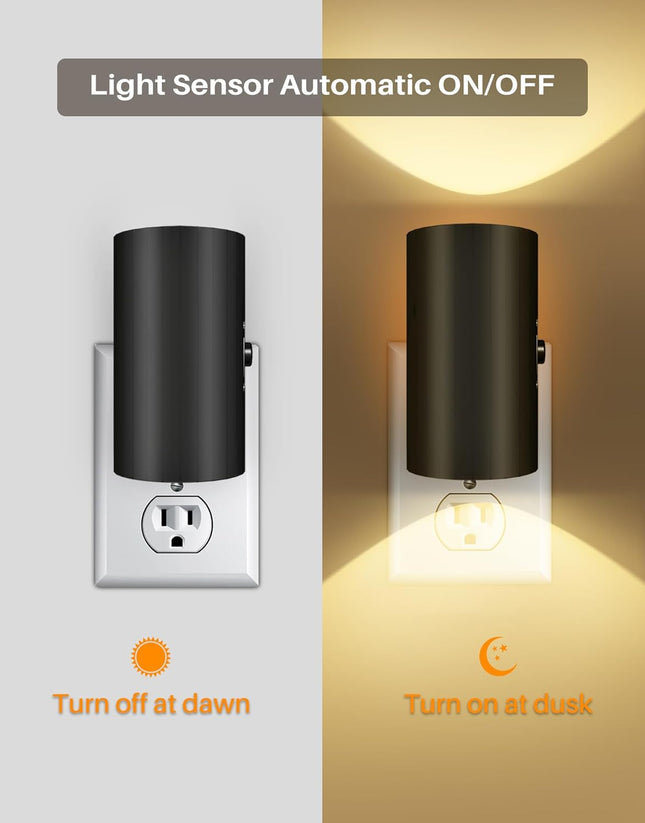 Night Lights Plug into Wall, LED Plug in Night Light, Dusk to Dawn Light Sensor, 0-100LM Adjustable Brightness Wall Ligh