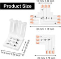 Mudder 28 Pieces 3 Pin LED Connector LED Strip Solderless Light l Shape Lights Extension T Shape Solderless Adapter Connector 10 mm for WS2811