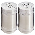 2 oz Stainless Steel Metal Salt and Pepper Shakers Set for Kitchen, Dinner Table, Cooking, Travel, Refillable, Perforated "S" and "P" Caps (3.5 in)