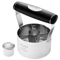 HULISEN Donut Cutter, 3.5 inch Stainless Steel Doughnut Cutter with Soft Grip Handle, and Small Biscuit Cutter, Professional Baking Dough Tools,