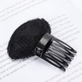 1Pc Black Fluffy Hair Pad Sponge Clip Bun Comb Bump It Up Hairstyling Tool for Women and Girls - DIY Beauty and Personal Care Clips and Barrettes