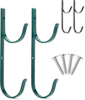 UNCO Pool Pole Hanger - 2 Pack, Pool Equipment Hooks for Poles and Hose, Accessories 2 Pack Green